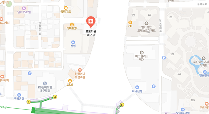 모모毛毛의원 지도