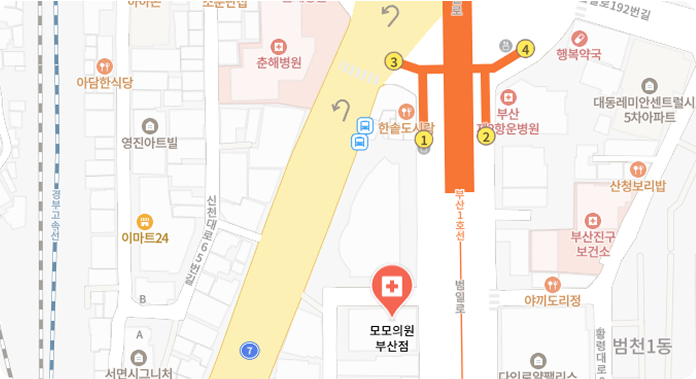 모모毛毛의원 지도