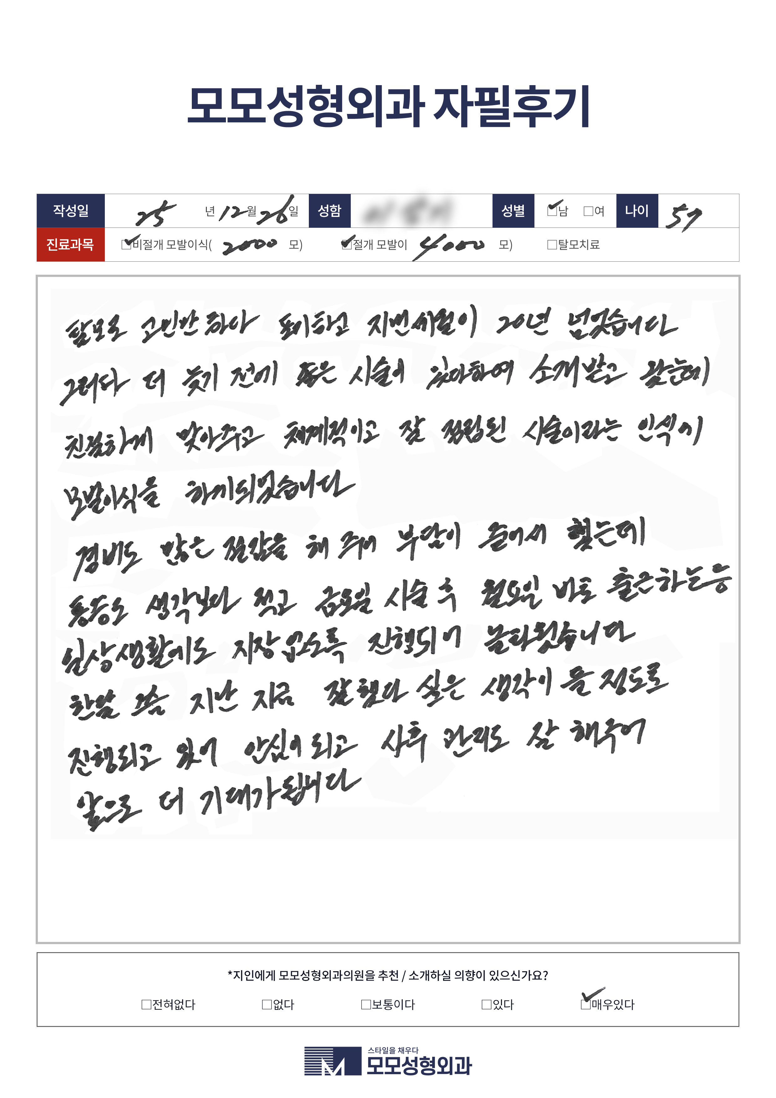 절개+비절개 50대 4000모이상