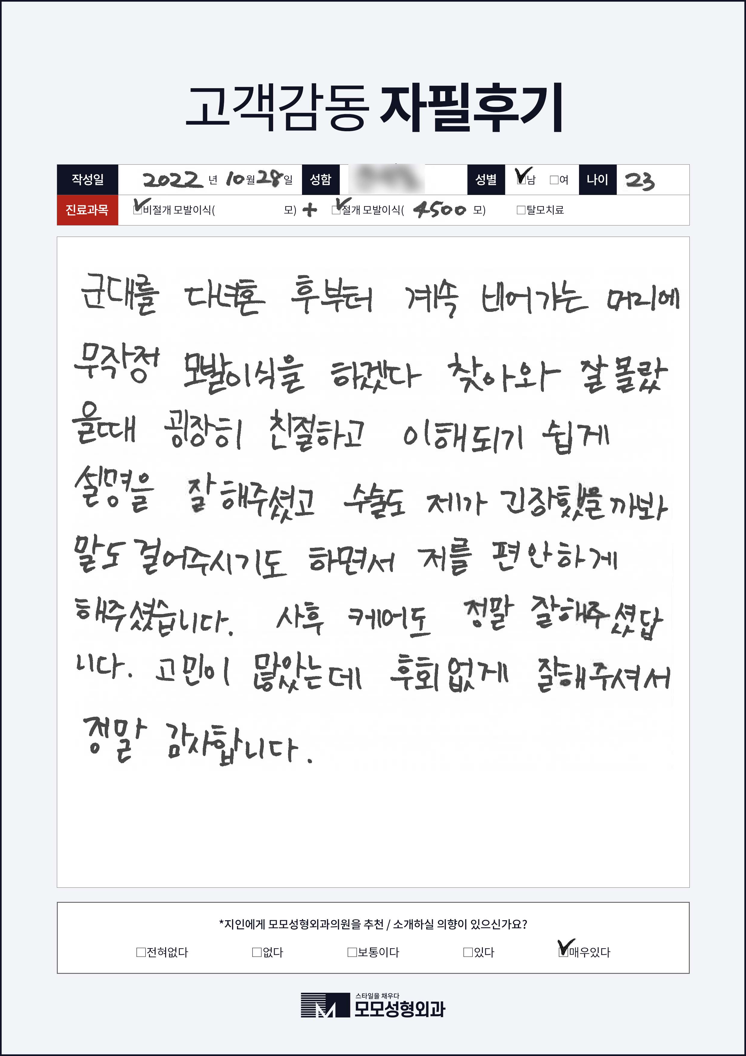 절개+비절개 20대 4000모이상